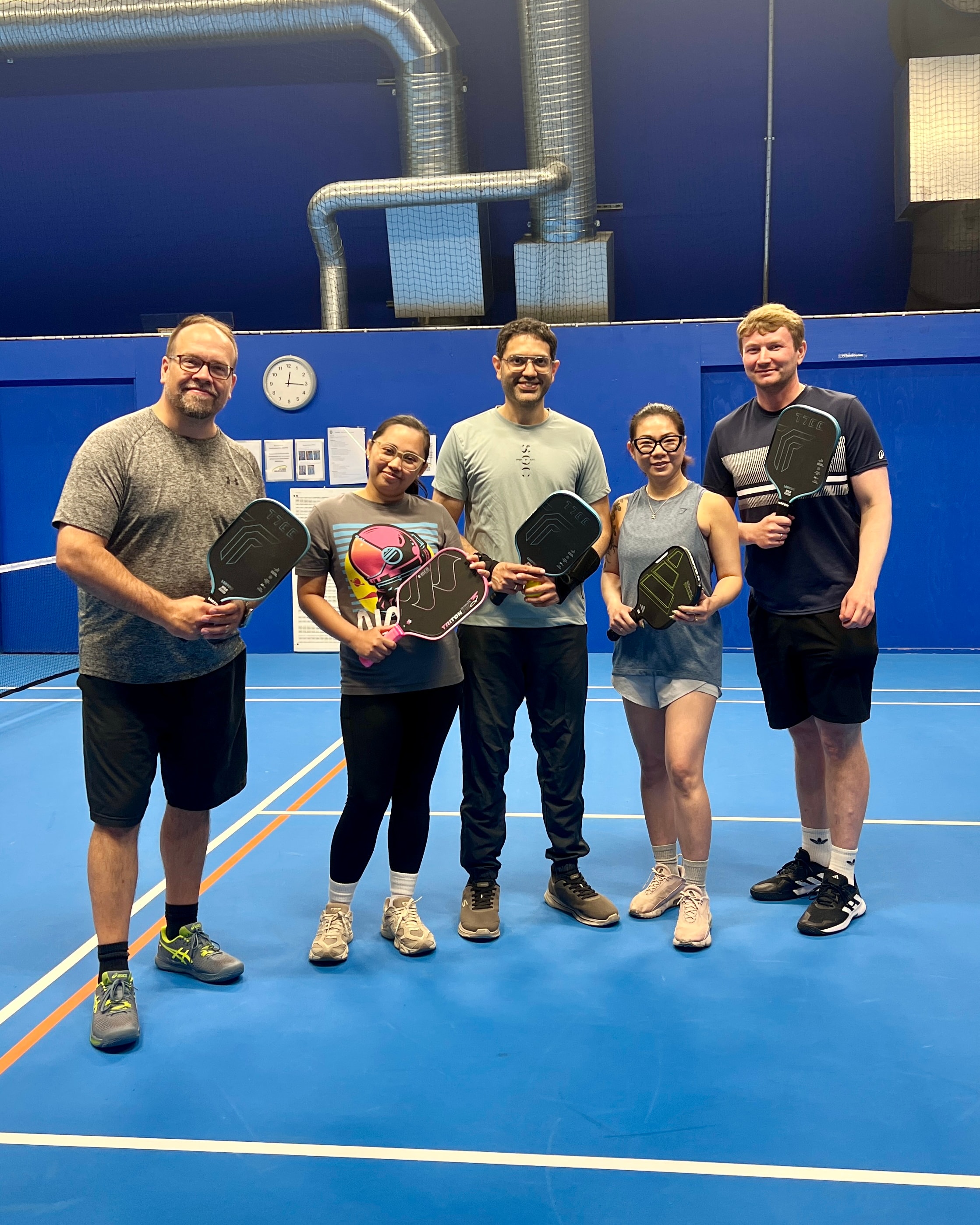 Players at a Nordball Intro to Pickleball session